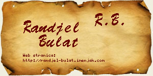 Ranđel Bulat vizit kartica